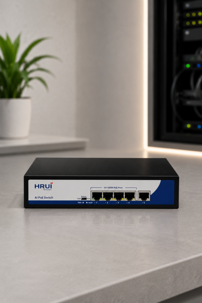 Hrui Poe switch 4 port Fiber